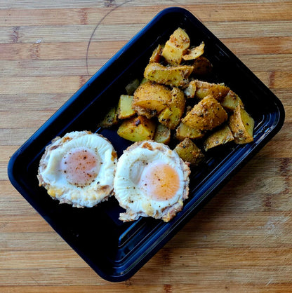 Sausage Egg Cups & Breakfast Potatoes