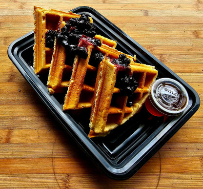 Blueberry Protein Waffles