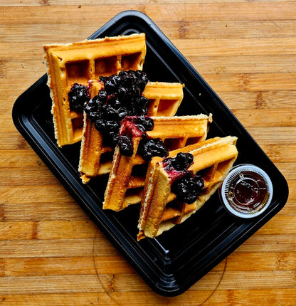 Blueberry Protein Waffles