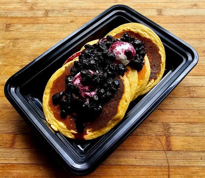 Lemon Blueberry Protein Pancakes