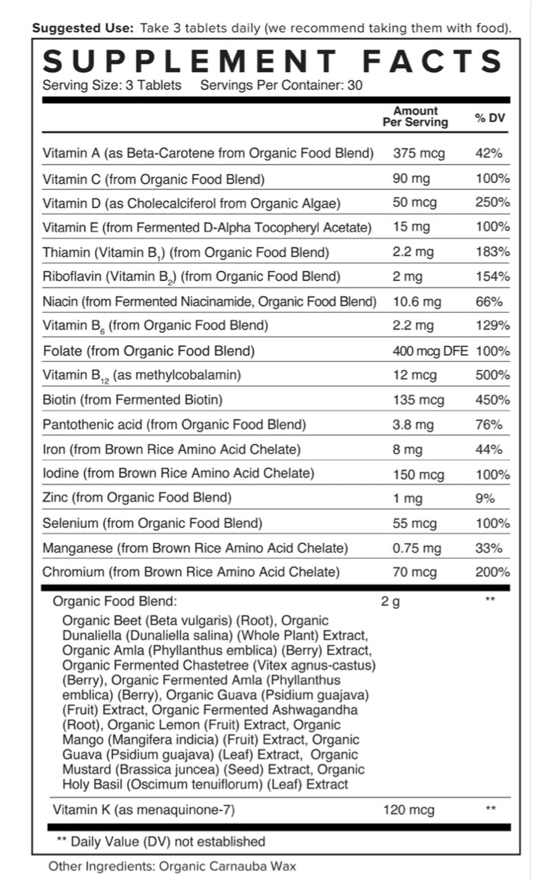 Truvani organic multivitamin - First Response Nutrition