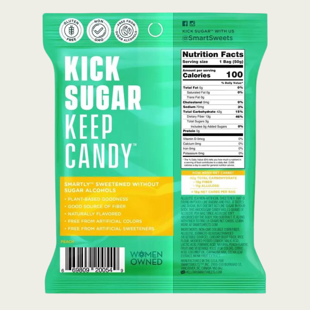 Peach Rings Sour Gummy Candy - First Response Nutrition